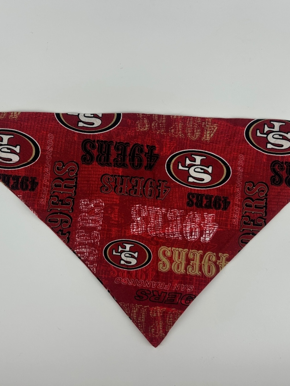 San Francisco 49ers Dog Bandana Red Burgundy Over Collar Pet Football Game Day